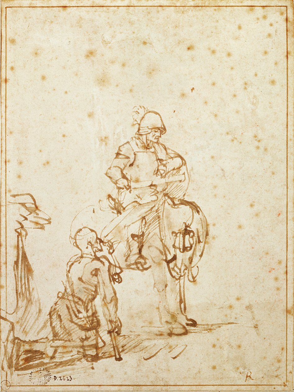 Saint Martin et le mendiant - Rembrandt van Rijn