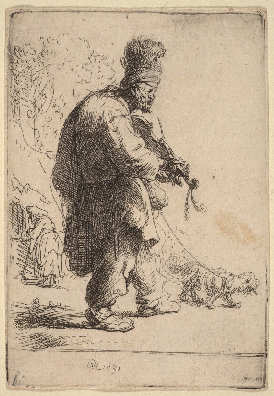 Le violoniste aveugle - Rembrandt van Rijn