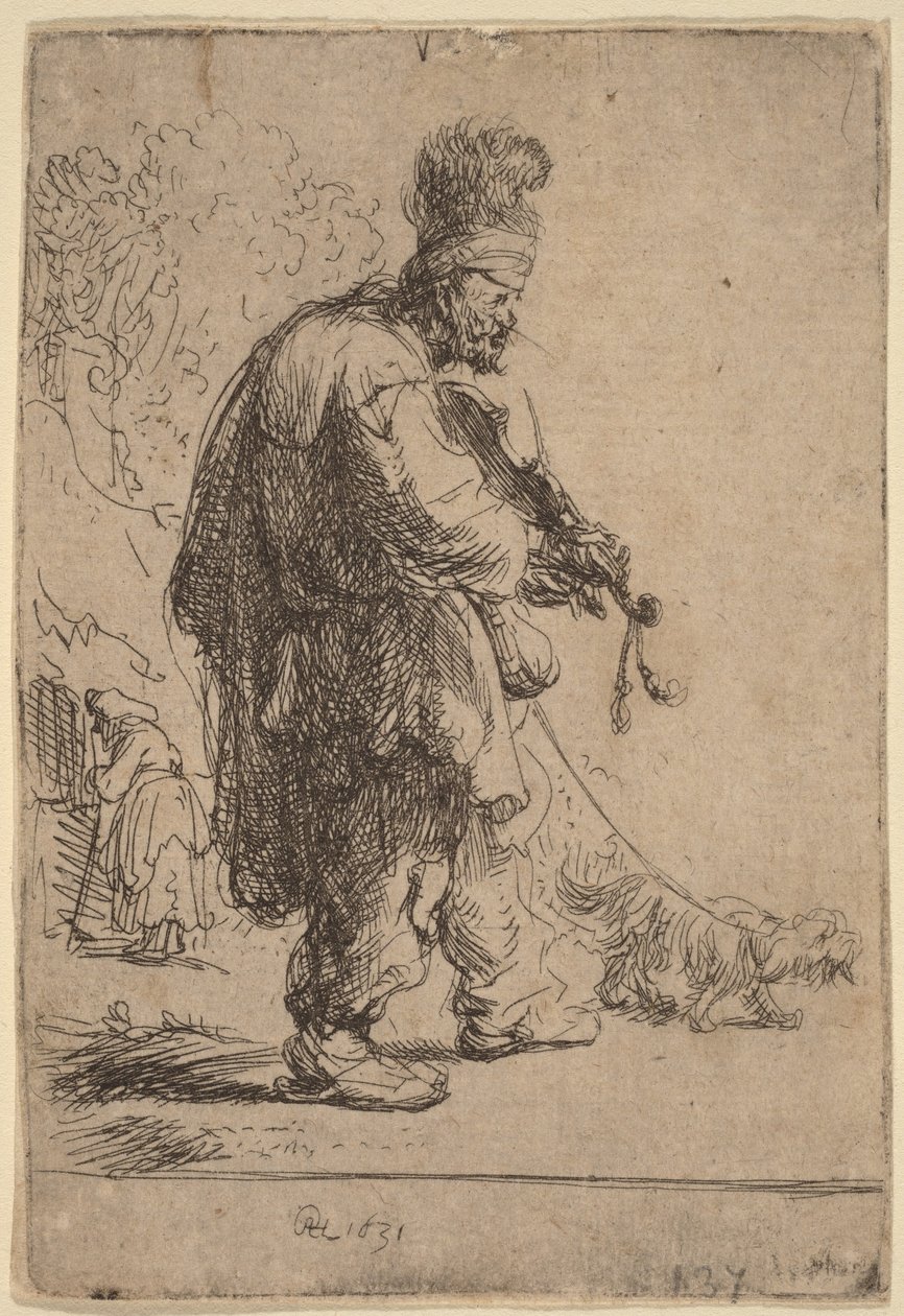 Le violoniste aveugle - Rembrandt van Rijn