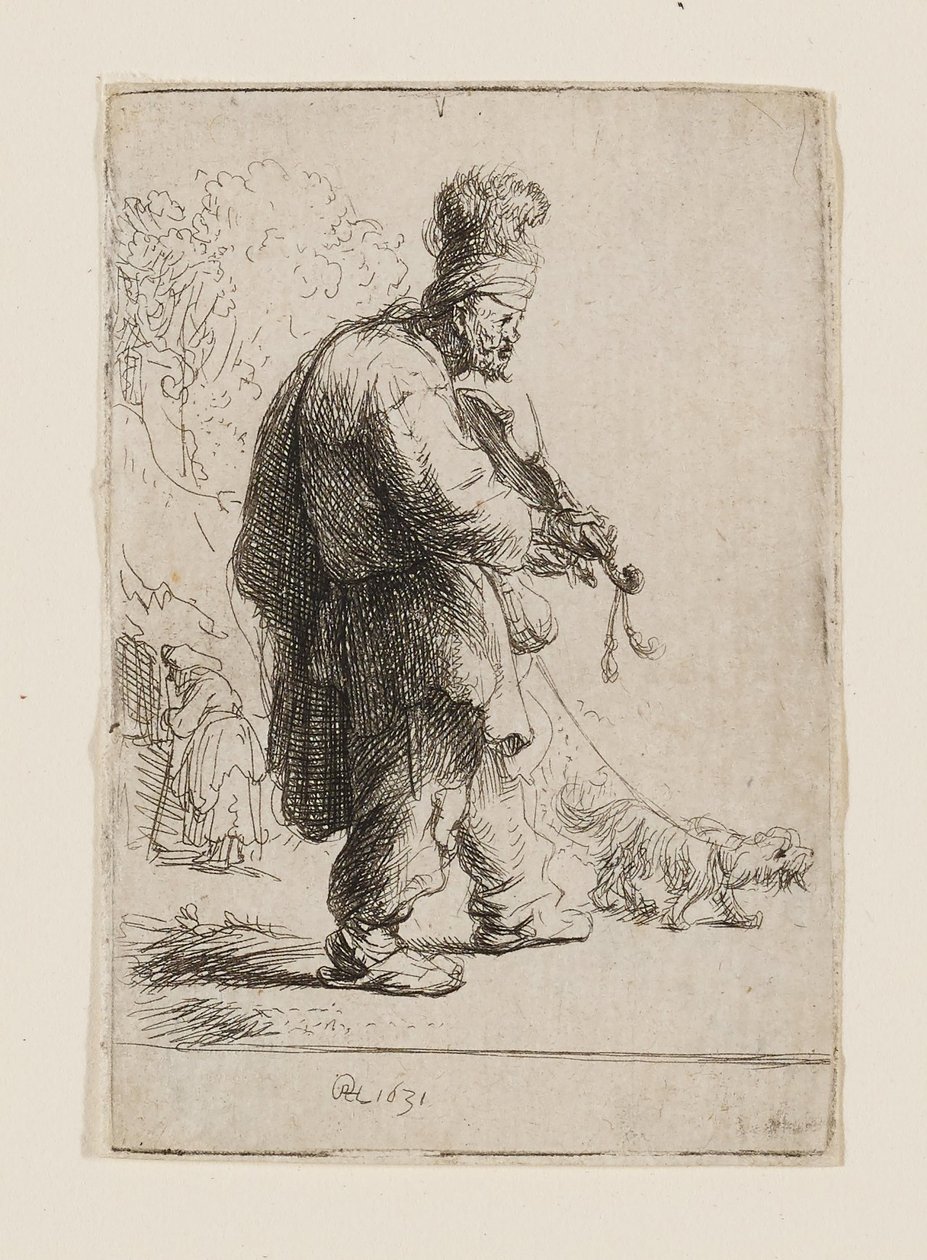 Le violoniste aveugle - Rembrandt van Rijn