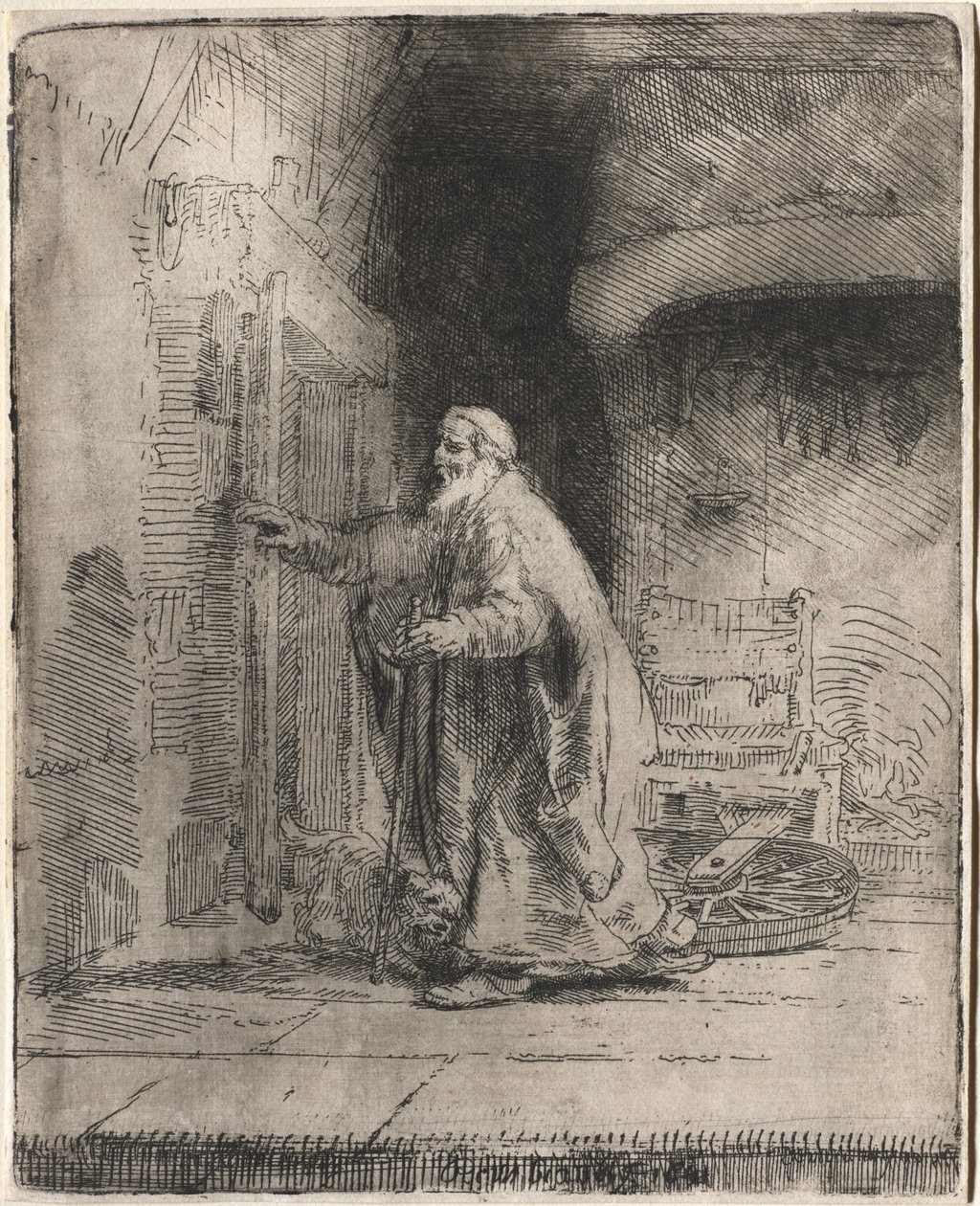 La cécité de Tobit : la grande planche - Rembrandt van Rijn