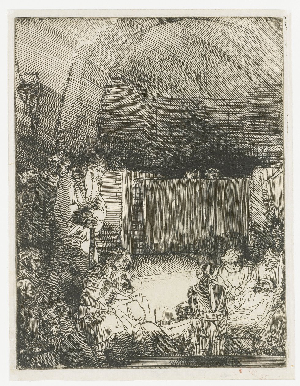 La mise au tombeau - Rembrandt van Rijn