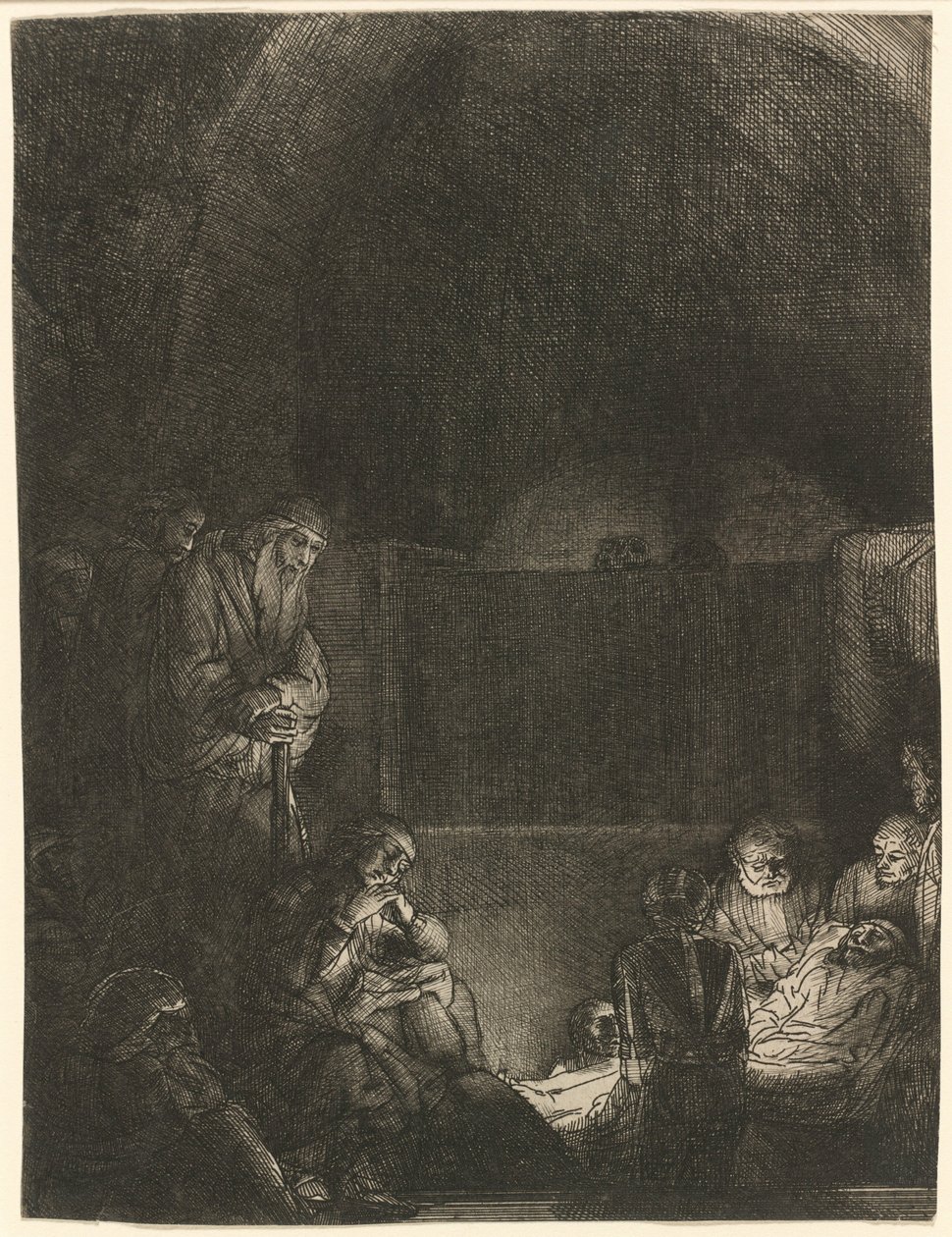 La mise au tombeau - Rembrandt van Rijn