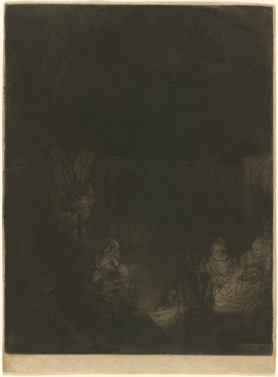 La mise au tombeau - Rembrandt van Rijn