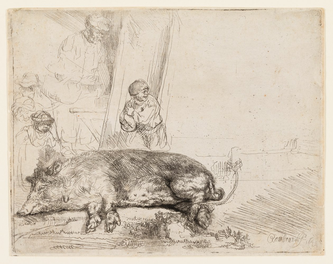 Le Cochon - Rembrandt van Rijn