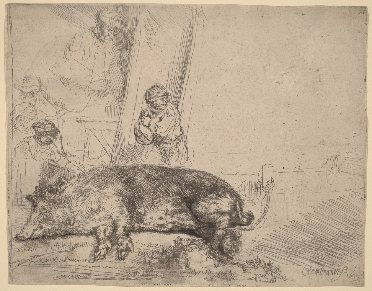 Le Cochon - Rembrandt van Rijn