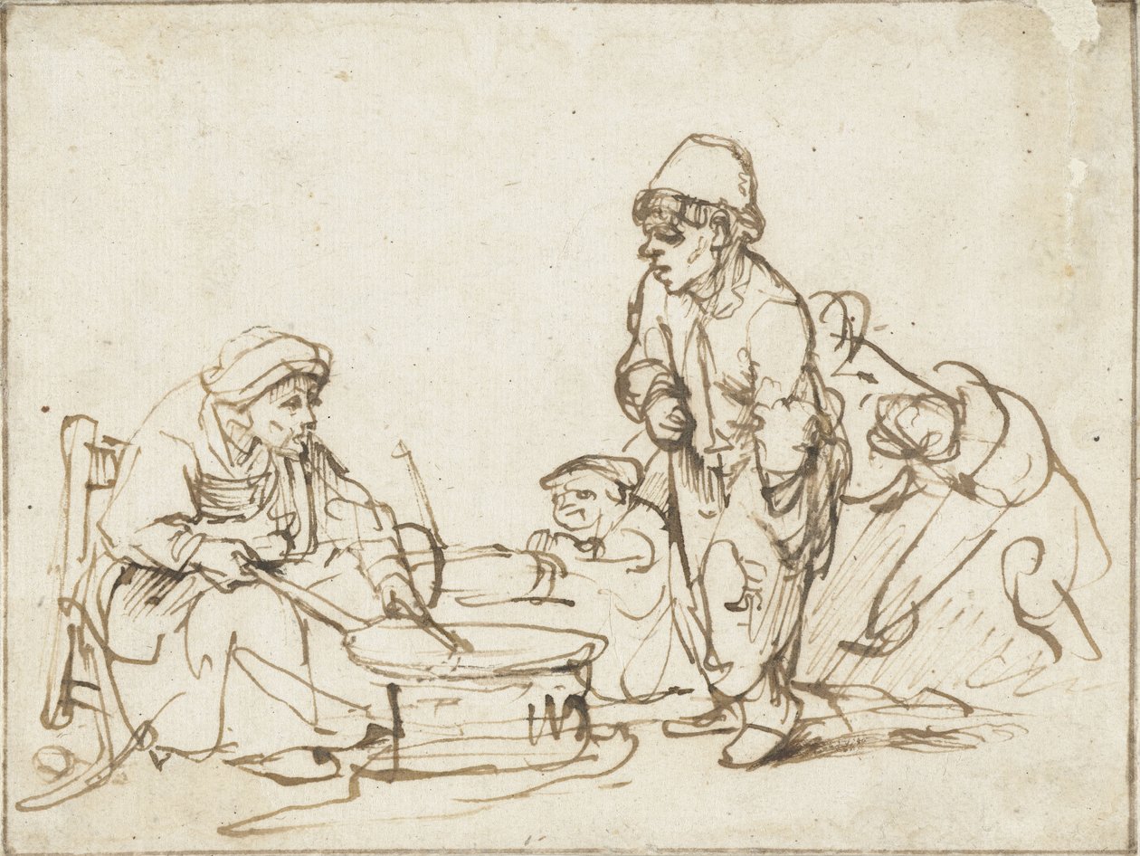 La Femme aux crêpes - Rembrandt van Rijn