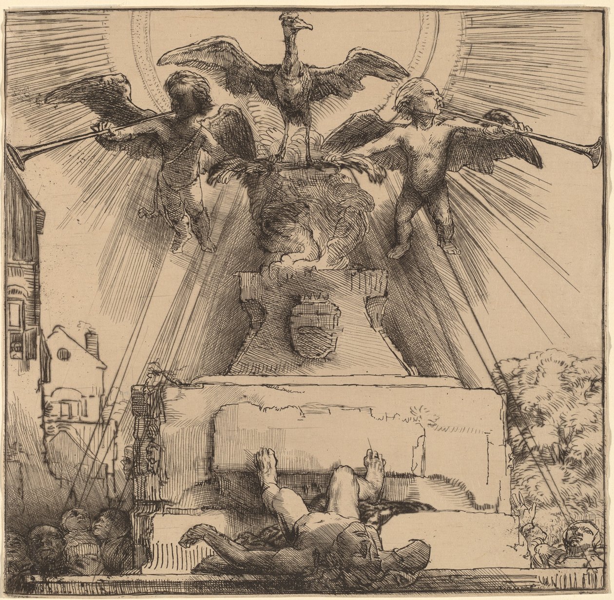 Le Phénix ou la Statue Renversée - Rembrandt van Rijn