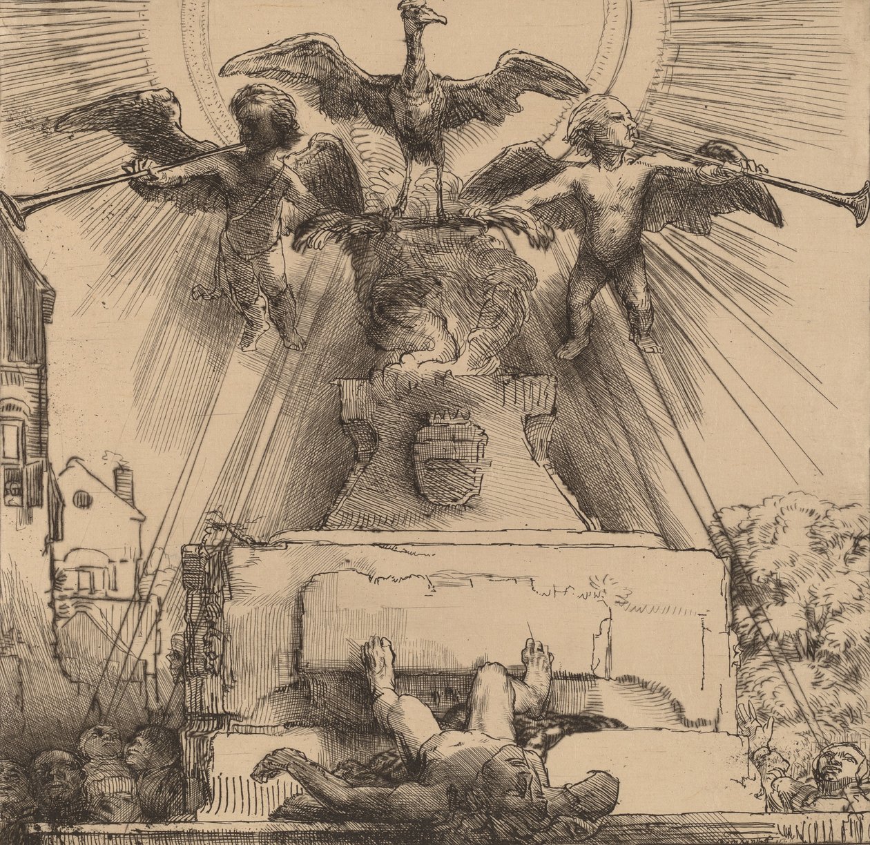 Le Phénix ou la statue renversée, 1658 - Rembrandt van Rijn