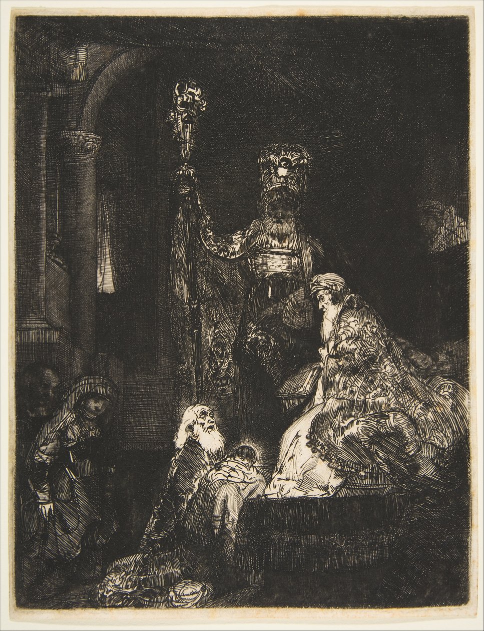 La Présentation au Temple dans le style sombre, vers 1654 - Rembrandt van Rijn