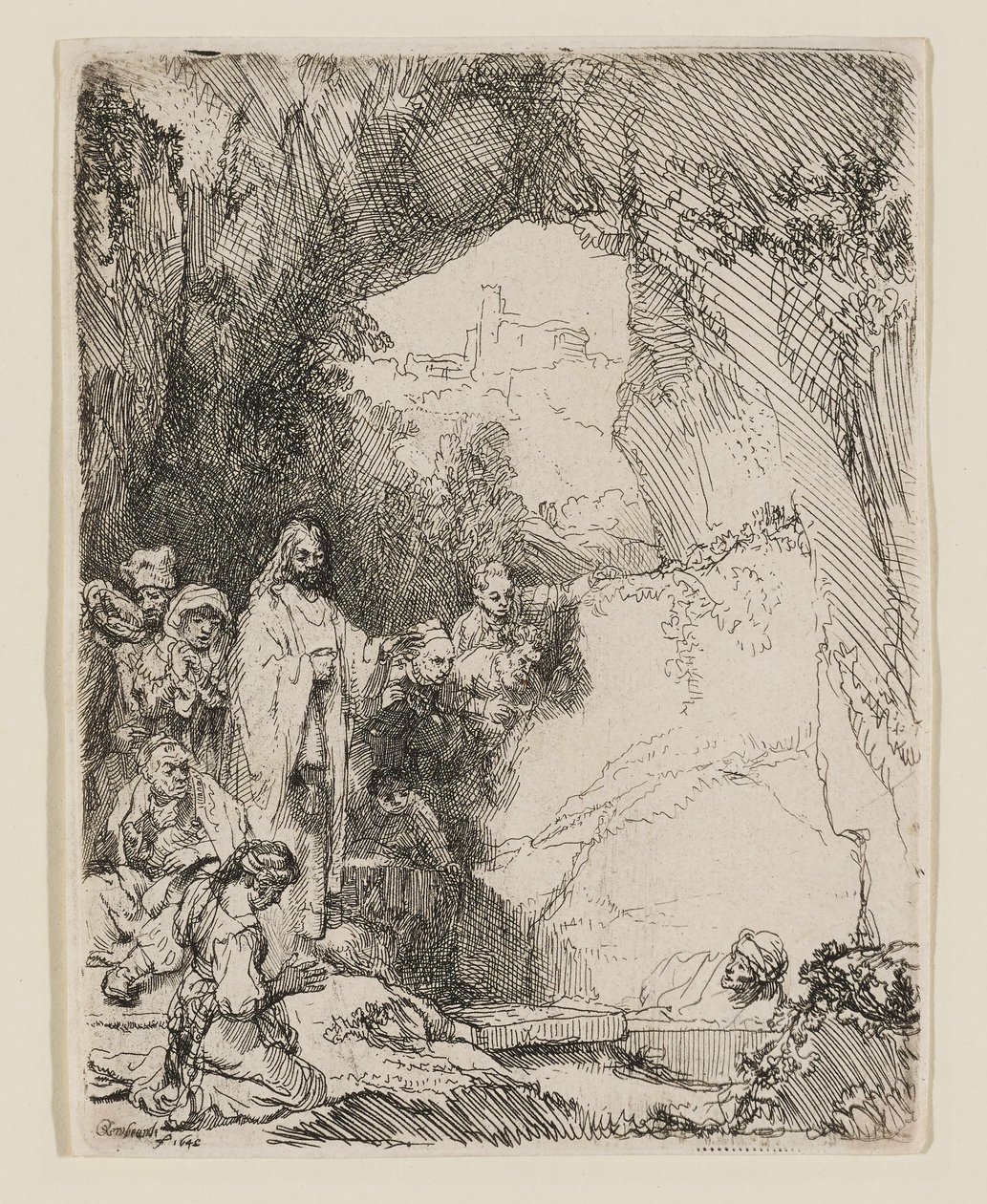 La résurrection de Lazare : le petit panneau - Rembrandt van Rijn