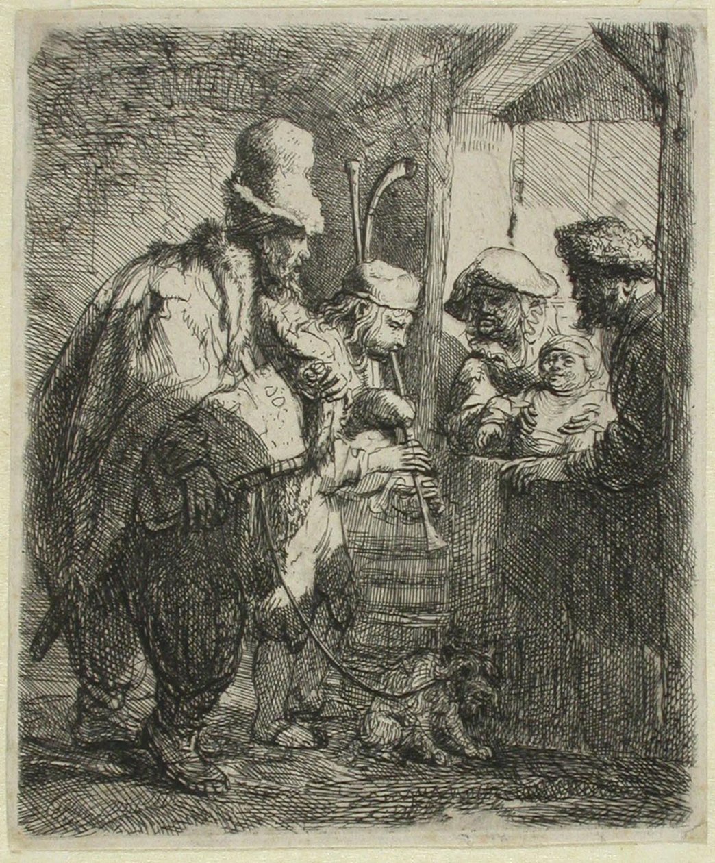 Les musiciens ambulants - Rembrandt van Rijn