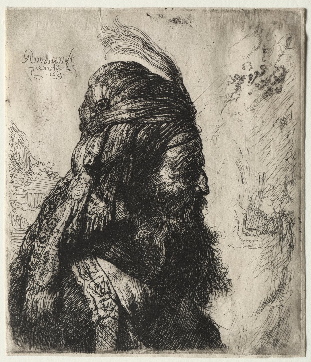 La troisième tête orientale - Rembrandt van Rijn