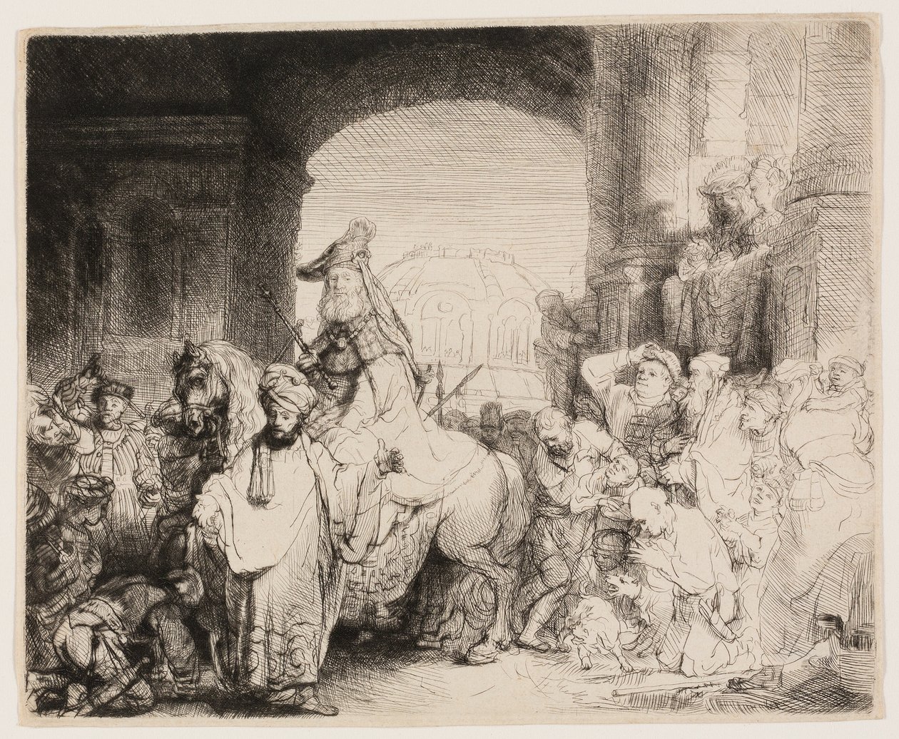 Le Triomphe de Mardochée - Rembrandt van Rijn