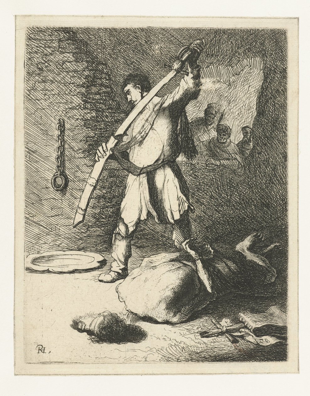 La décapitation de saint Jean-Baptiste - Rembrandt van Rijn