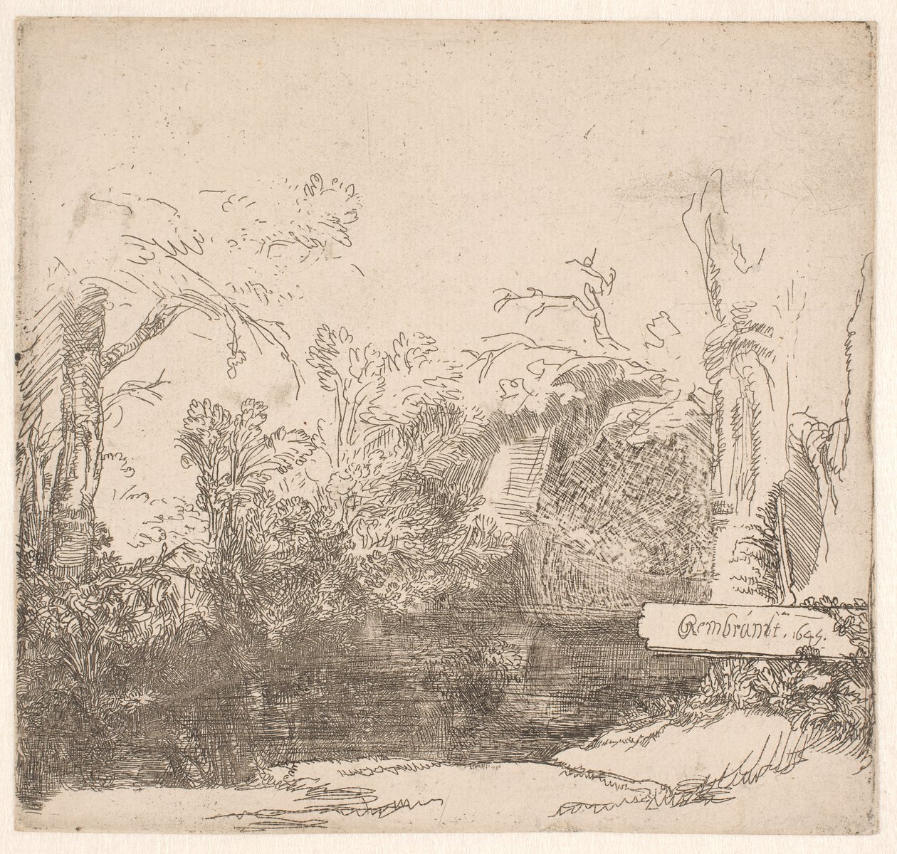 Le hangar à bateaux - Rembrandt van Rijn