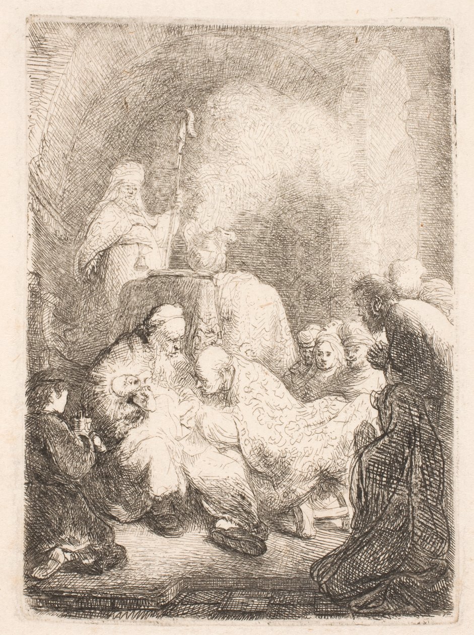 La circoncision : petite assiette - Rembrandt van Rijn