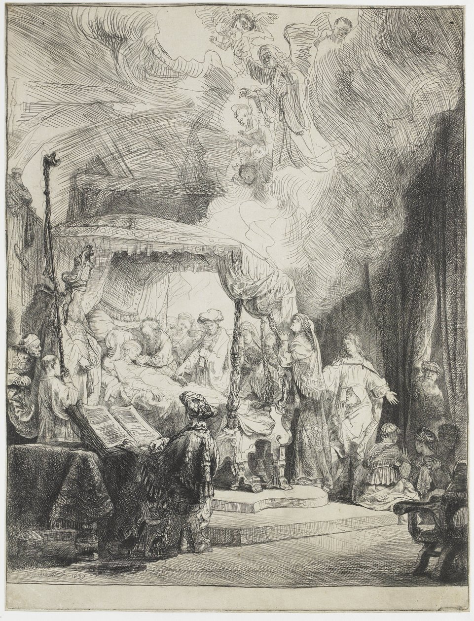 La mort de la Vierge - Rembrandt van Rijn