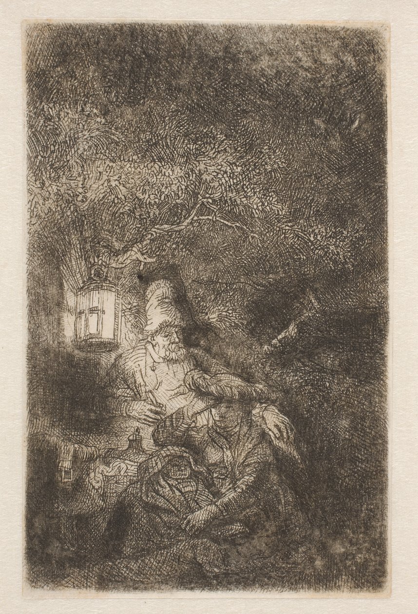 Le reste du vol : une pièce nocturne - Rembrandt van Rijn