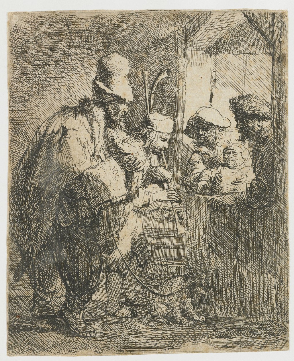 Les musiciens ambulants - Rembrandt van Rijn