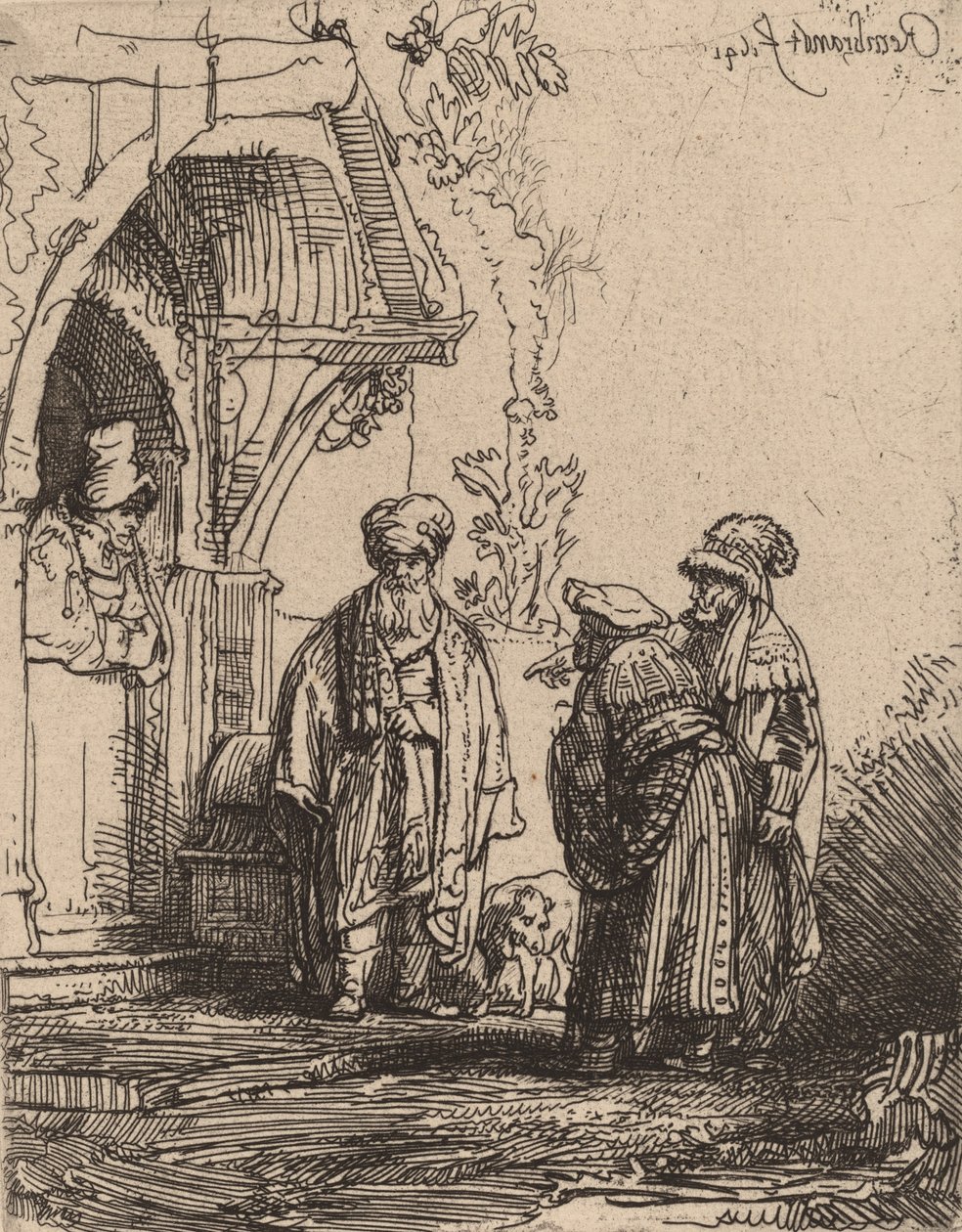 Trois figures orientales Jacob et Laban, 1641 - Rembrandt van Rijn