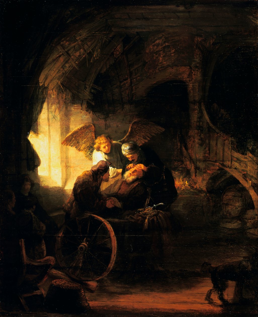Tobias rend la vue à son père - Rembrandt van Rijn