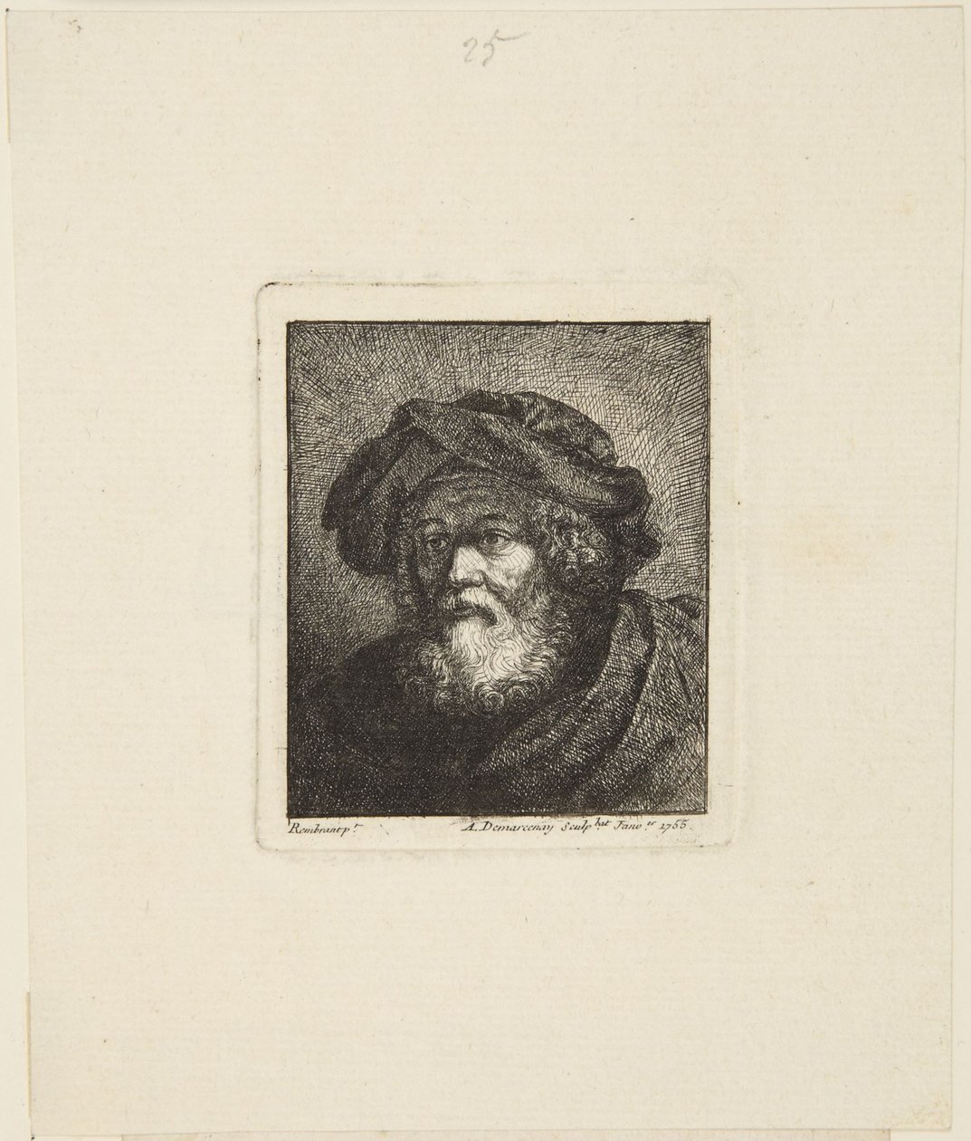 Vieillard en toque - Rembrandt van Rijn