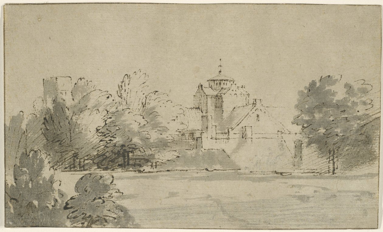 Vue de Mariakerk à Utrecht depuis le sud - Rembrandt van Rijn