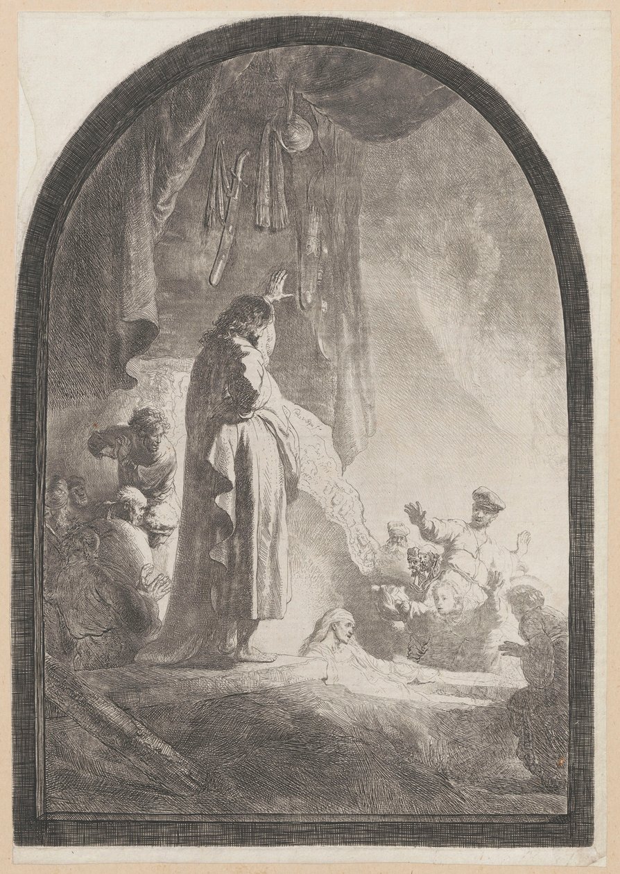 La résurrection de Lazare (grand panneau) - Rembrandt van Rijn