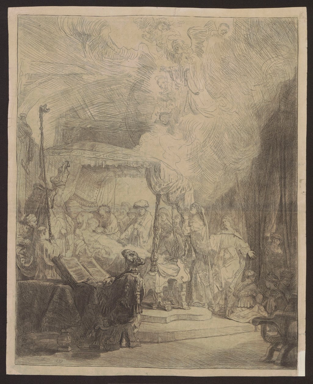 La Dormition de la Sainte Vierge Marie - Rembrandt van Rijn