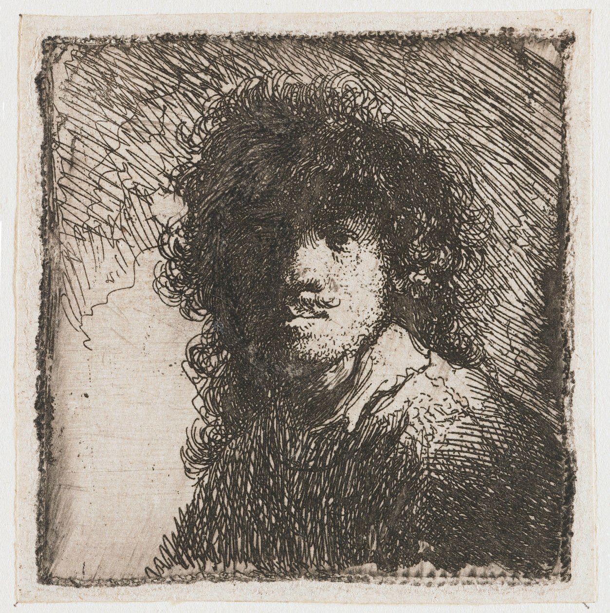 Autoportrait à tête nue - Rembrandt van Rijn