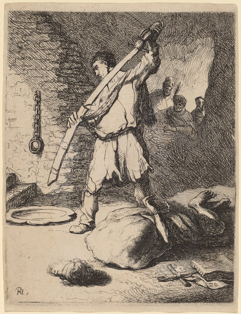 Décapitation de Jean-Baptiste - Rembrandt van Rijn and Studio of Rembrandt