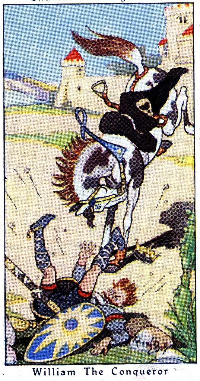 Guillaume le Conquérant tombant de son cheval le 9 septembre 1087 à Saint-Gervais près de Rouen, Normandie, 1936 - René Bull