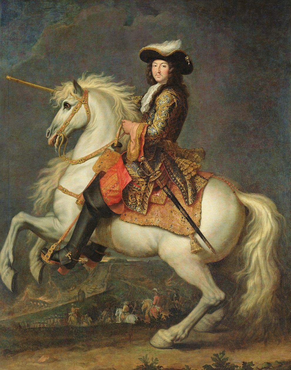 Portrait équestre de Louis XIV (1638-1715) - René Antoine Houasse