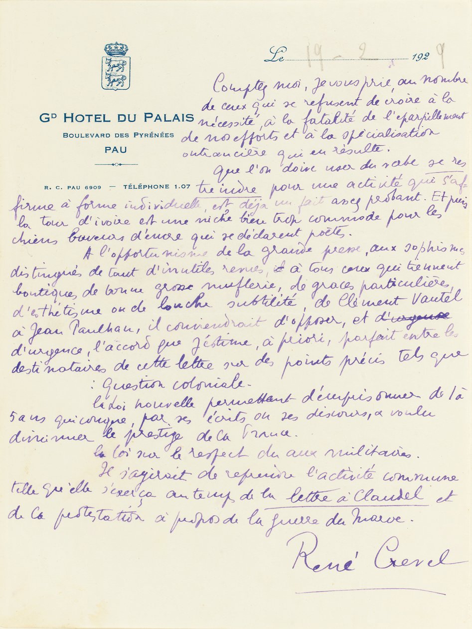 Lettre du 