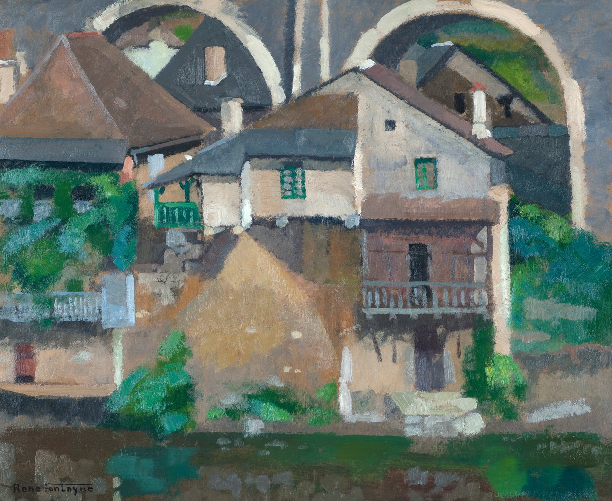 Maisons sur la Vézère à Uzerche - René Fontayne