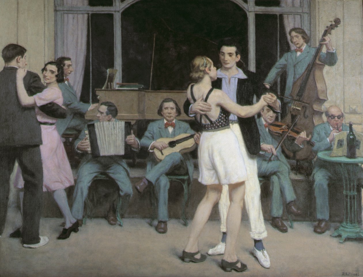 Le bar du casino à Cabourg, vers 1930 - René François Xavier Prinet