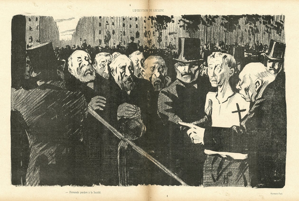Illustration par Hermann-Paul (1864-1940) dans Le Canard Sauvage - Rene George Hermann Paul