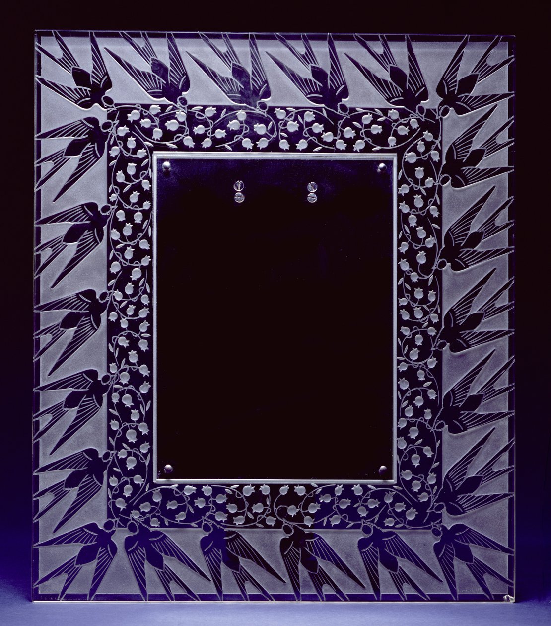Cadre de miroir Muguet et Hirondeues - Rene Jules Lalique