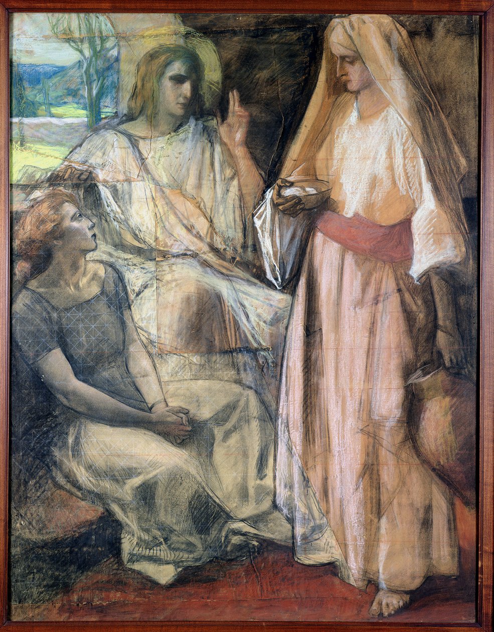 Le Christ dans la maison de Marthe et Marie, 1924 (pastel sur papier) - Rene-Marie Castaing