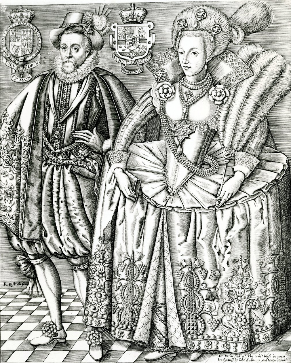 Portrait de Jacques Ier et Anne de Danemark, 1618 - Renold Elstrack