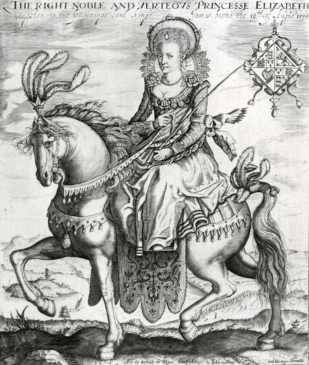 La très noble et vertueuse princesse Élisabeth, fille de notre souverain seigneur le roi Jacques, 1612-3 - Renold Elstrack