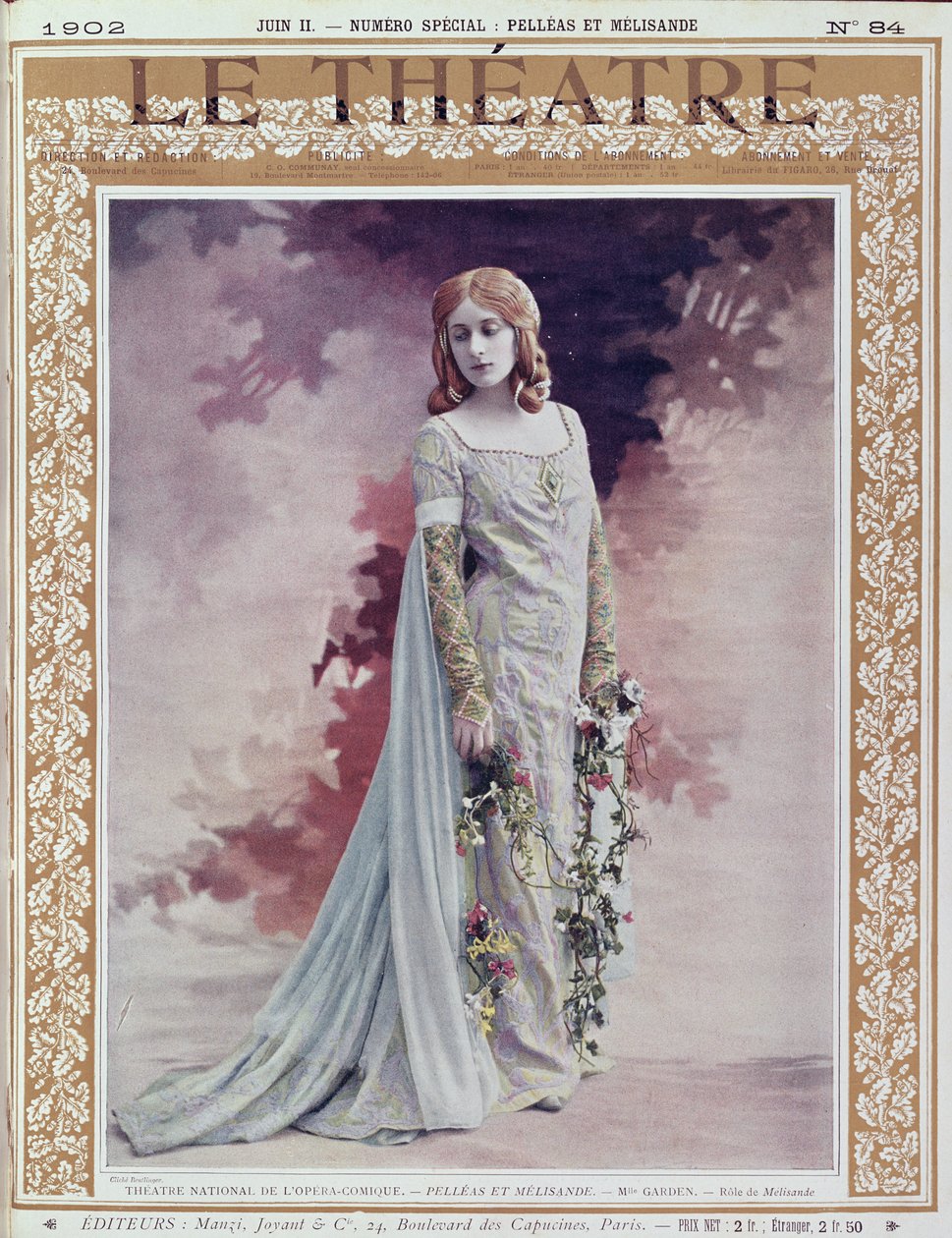 Mary Garden en Mélisande, couverture de la revue 
