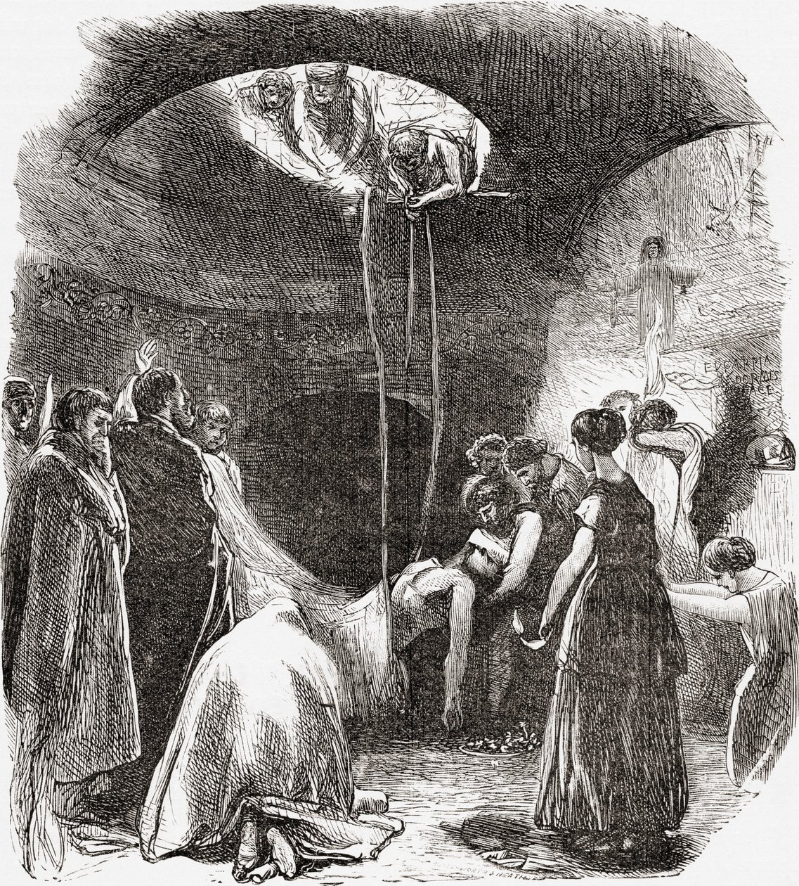 Une sépulture chrétienne précoce dans les Catacombes de Rome, Italie. D