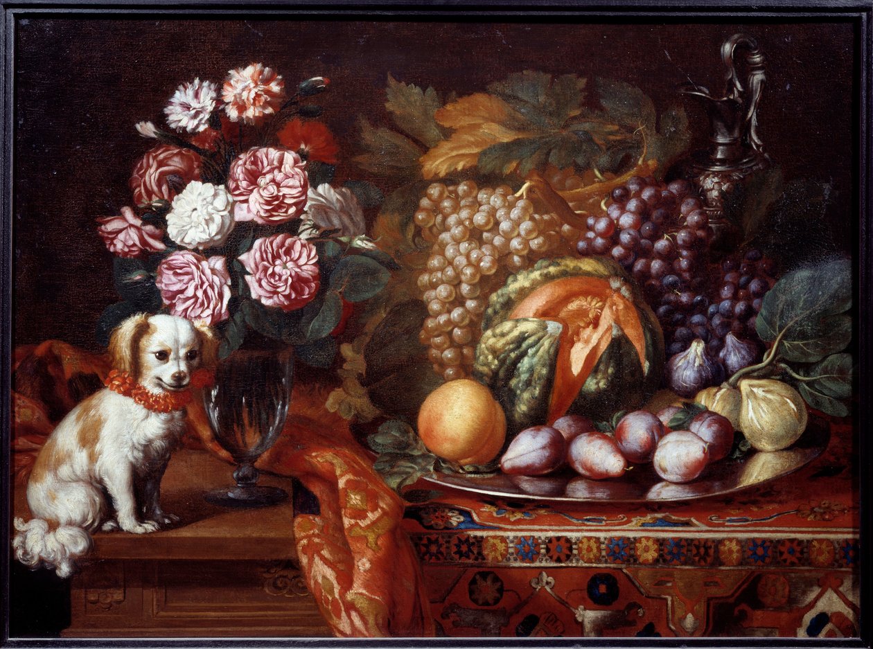 Nature morte avec épagneul nain - Reynaud Levieux