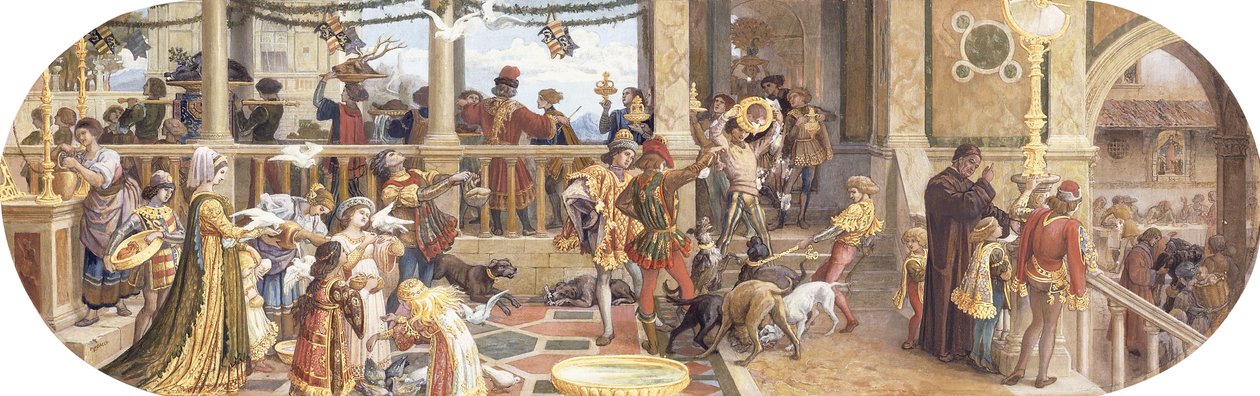 Une fête florentine : Apporter les restes aux animaux et à la table des pauvres - Ricciardo Meacci