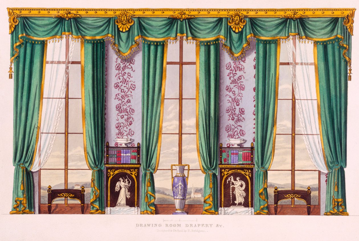 Draperie de salon (cadre grec) de 