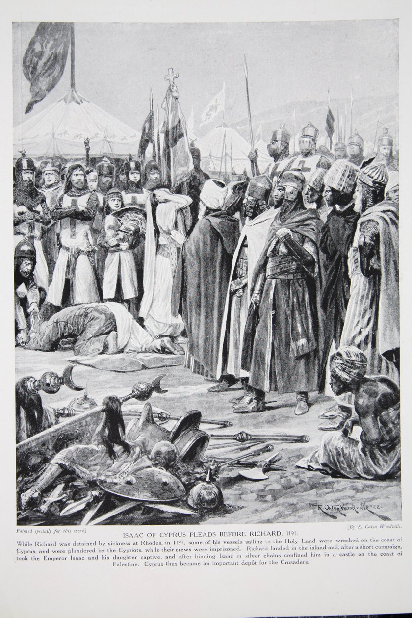 Isaac de Chypre plaide devant Richard, 1191, illustration de 