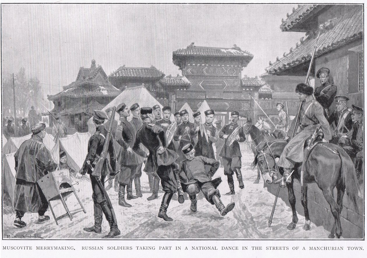 Festivités moscovites pendant la guerre russo-japonaise - Richard Caton Woodville junior