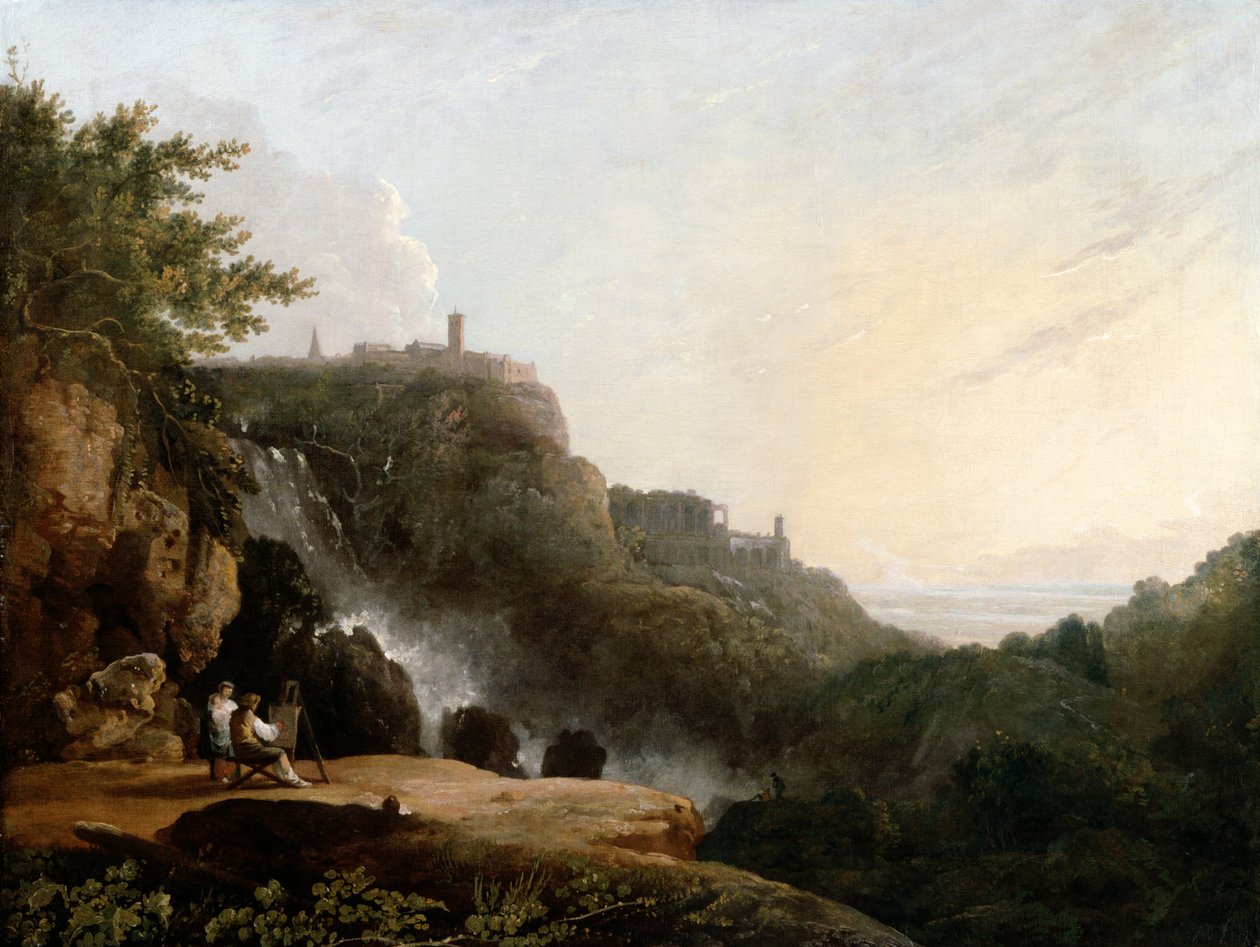 Vue de Tivoli - les Cascatelle et la Villa de Mécène - Richard Wilson